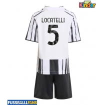 Juventus Manuel Locatelli #5 Heimtrikotsatz Kinder 2025-26 Kurzarm (+ Kurze Hosen)